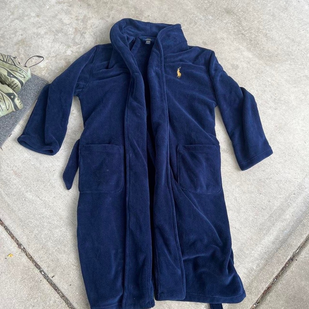 Polo Ralph Lauren Navy Full Body Fleece Robe size L